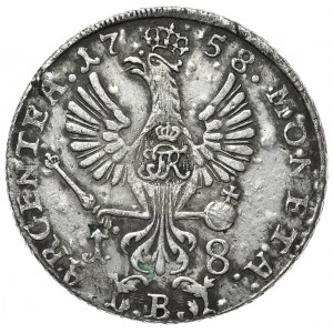 Prusy, Fryderyk II, ort 1758 B, Wrocław, rzadszy