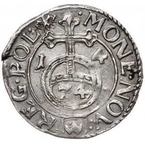 Zygmunt III Waza, półtorak 1614, Kraków, Orzeł i haki, bardzo rzadki