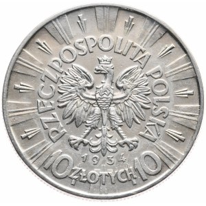 10 złotych 1934 Piłsudski, orzeł urzędowy