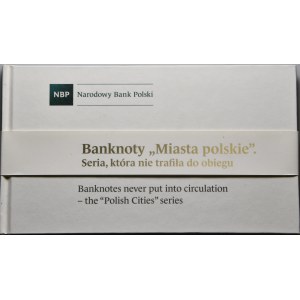 Banknoty Miasta polskie - kompletny zestaw banknotów obiegowych w albumie NBP