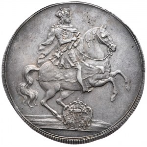 August II the Strong, wolfskin thaler 1711, Dresden