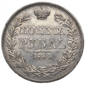 Russische Teilung, Nikolaus I., Rubel 1844 MW, Warschau