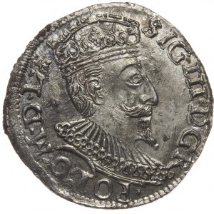 Žigmund III Vaza, trojak 1595, Olkusz, značka mincovne končí legendou