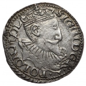 Žigmund III Vaza, trojak 1598, Olkusz, ARRG, nesignovaná averzná pečiatka