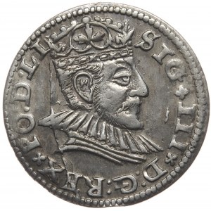 Sigismund III. Vasa, Trojak 1590 Riga, kleiner Kopf