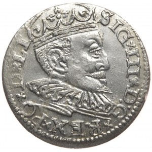 Žigmund III Vasa, trojak 1596 Riga, nepopísaná interpunkcia