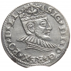 Sigismund III Vasa, trojak 1591 Riga, small head