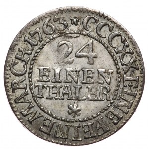August III, 1/24 thaler 1763 EDC, Leipzig