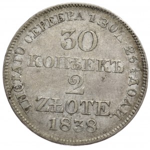 30 Kopeken = 2 Zloty 1838 MW, Warschau
