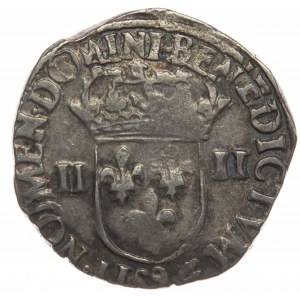 Henrich z Valois. 1/4 ecu 1588, Rennes