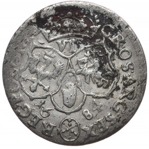 Johann III. Sobieski, Sixpence 1684 SP, Bromberg, selten