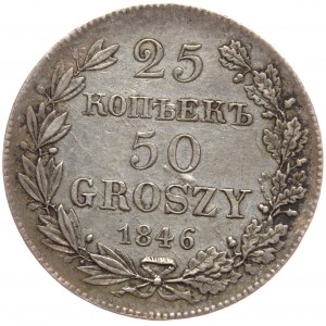 Russische Teilung, Nikolaus I., 25 Kopeken/50 Groschen 1846 MW