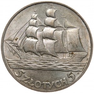 5 złotych 1936 żaglowiec