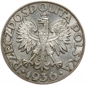 5 złotych 1936 żaglowiec