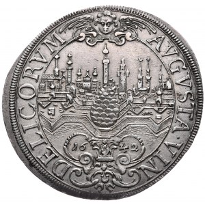 Německo, Augsburg, Ferdinand III, tolar 1642