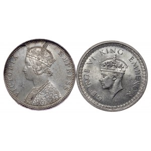 India, 1 rupee 1900 and 1942r