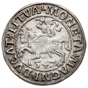 Sigismund II Augustus, Half-penny 1547, Vilnius - LI/LITVA