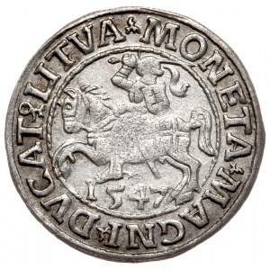 Sigismund II. Augustus, Halbpfennig 1547, Wilna - LI/LITVA