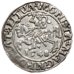 Zygmunt II August, Półgrosz 1548, Wilno - L/LITVA