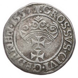 Sigismund II Augustus, Grosz 1557, Danzig, R4