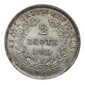 Novembrové povstanie, 2 zloty 1831 KG, Varšava