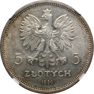 5 złotych 1930 sztandar, Piękna