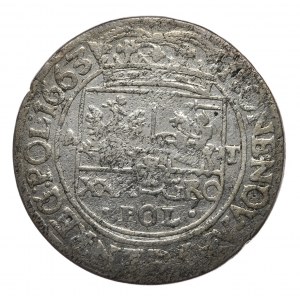 Johannes II. Kasimir, Tymf 1663, Lemberg - großes Monogramm