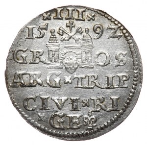 Zygmunt III Waza, trojak 1592 Ryga