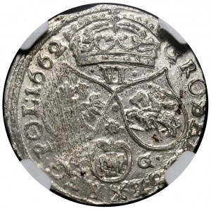 Jan II Kazimír, šestipence 1662 NG, Poznaň