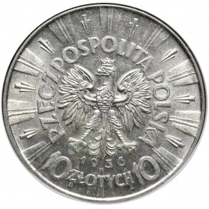 Zweite Polnische Republik, 10 Zloty 1936 Piłsudski