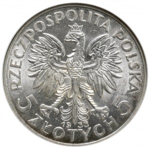 Second Republic, 5 gold 1933 woman