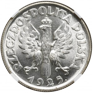 Second Republic, 2 zloty 1925 woman with ears, London