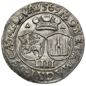 Zygmunt II August, czworak 1569, Wilno, L/LITVA