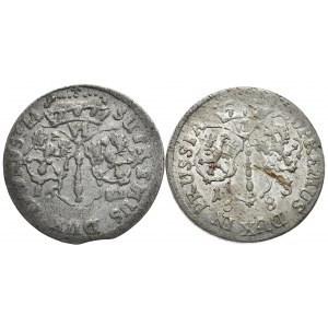 Preußen Fürstentum, Friedrich Wilhelm, Sixpence 1681 1683, Königsberg, insgesamt 2 Stück.