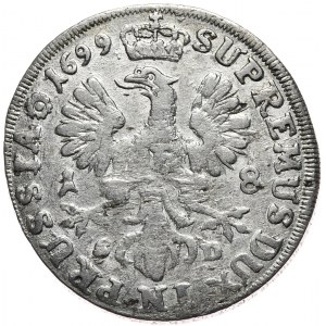 Prusy (księstwo), Fryderyk III, ort 1699 SD (szeroko rozstawione)