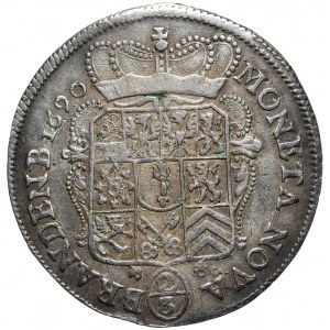 Prusy (księstwo), Fryderyk III, 2/3 talara (gulden) 1690 B-H, Minden