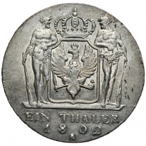 Prusko, Friedrich Wilhelm III, thaler 1802 A, Berlín