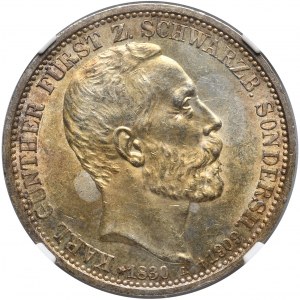 Deutschland, Schwarzburg-Sonderhausen, 3 Mark 1909