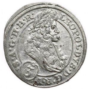 Schlesien, Leopold I., 3 krajcara 1696 CB, Brzeg