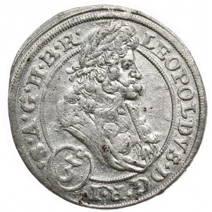 Sliezsko, Leopold I, 3 krajcara 1696 CB, Brzeg