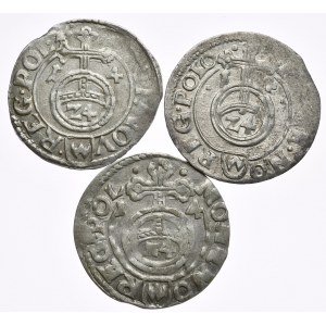 Sigismund III Vasa, półtorak 1614 Kraków, półtorak 1614 POLO und 1614 POL Bydgoszcz - insgesamt 3 Stück