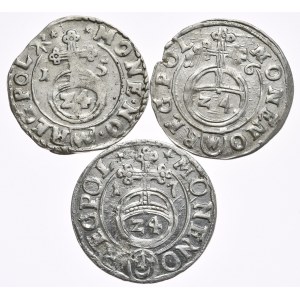 Zikmund III Vasa, půltorak 1615,1616,1617 - 3 kusy, Bydgoszcz