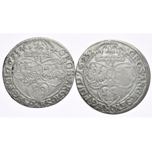 Žigmund III Vaza, šesťpence 1623 SIGIS/POL a 1.6.23 SIGISMVN/POLO, Krakov - 2 kusy