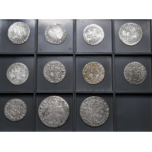 Set of 11 pieces - halfpence of Sigismund Augustus, halfpence and sixpence of Sigismund III