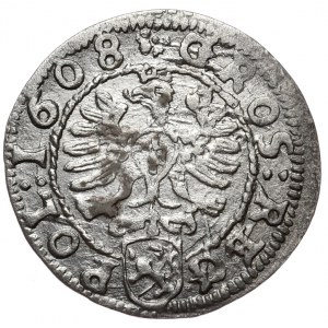 Žigmund III Vaza, groš 1608, Krakov, nedatovaná interpunkcia