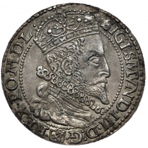 Sigismund III. Vasa, Sixpence 1599, Malbork, großer Kopf