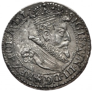 Zikmund III Vasa, šestipence 1599, Malbork, malá hlava