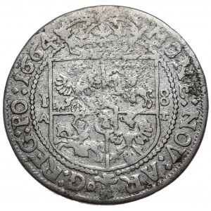 Jan Kazimierz, ort 1664 AT, Krakow, rare vintage