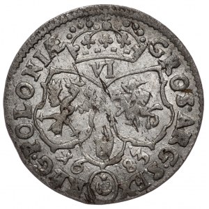 John III Sobieski, sixpence 1683, Bydgoszcz, Leliwa coat of arms
