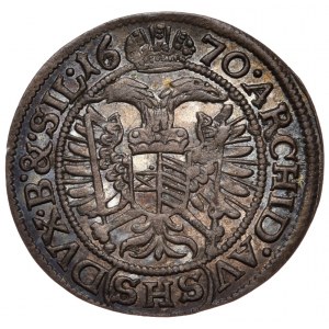 Slezsko, Leopold I, 3 krajcary 1670 SHS, Wrocław